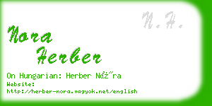 nora herber business card